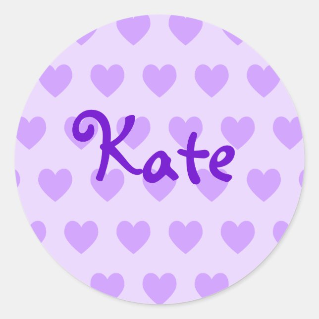 Kate in Purple Classic Round Sticker (Front)