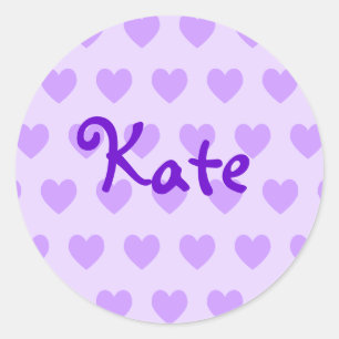 Kate in Purple Classic Round Sticker