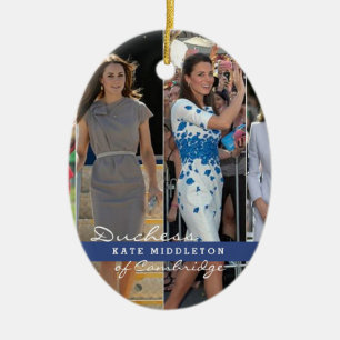 Kate Middleton Prince George Ceramic Tree Decoration