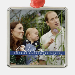 Kate Middleton Prince George Metal Tree Decoration