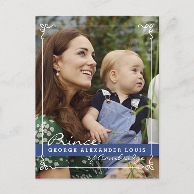 Kate Middleton Prince George Postcard (Front)