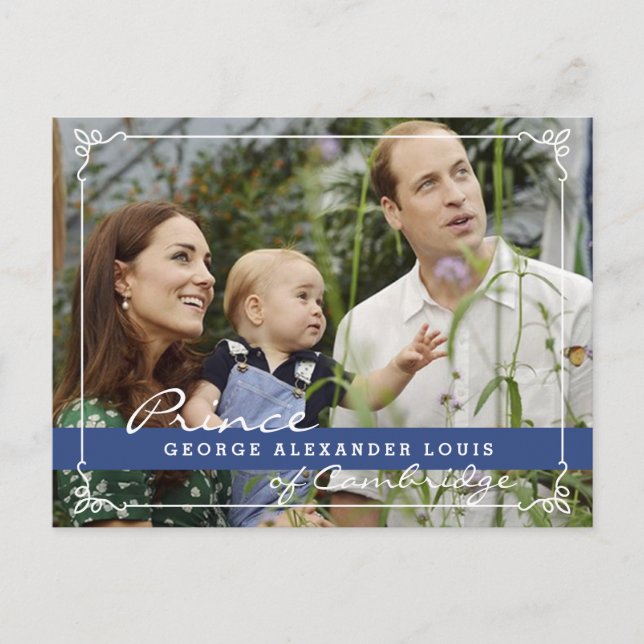 Kate Middleton Prince George Postcard (Front)