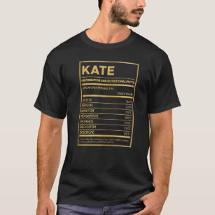 Kate Nutrition Information Amount Per Serving   T-Shirt
