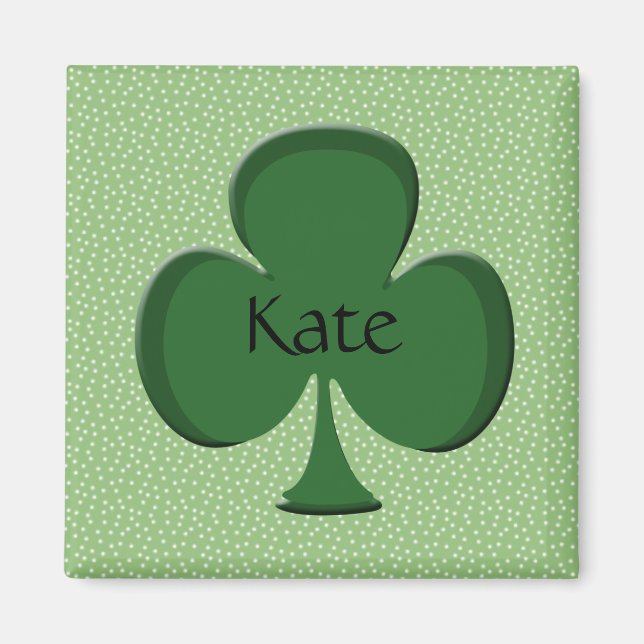 Kate Shamrock Name Magnet (Front)