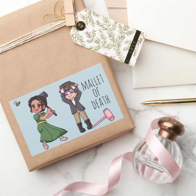 Kate Sharma and Anthony Pall Ball Coffee Mug Rectangular Sticker (Gifting)