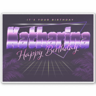 Katharina Name Vorname retro Sticker Geburtstag