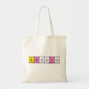 Katharine periodic table name tote bag
