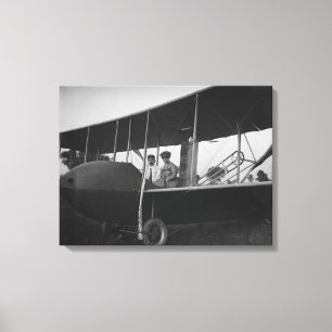 Katharine Wright with Orville in Model HS Canvas Print