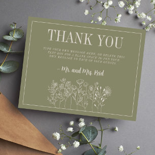 Katherine Curated Colours Wedding Thank You Card