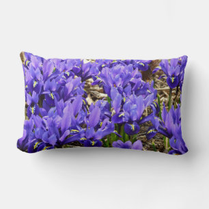 Katherine Hodgkin Irises Purple Spring Floral Lumbar Cushion