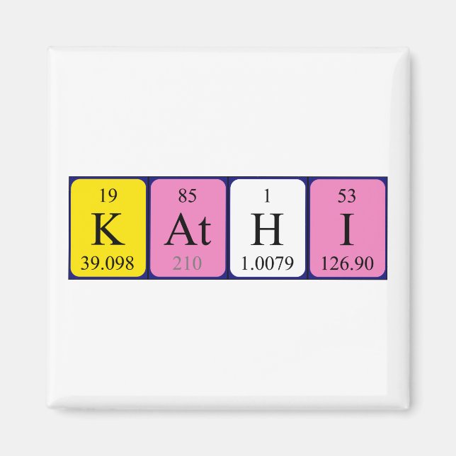 Kathi periodic table name magnet (Front)