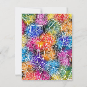 Kathmandu Nepal Map Postcard