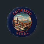 Kathmandu Nepal Retro Distressed Circle 6 Cm Round Badge<br><div class="desc">Kathmandu retro vector travel design. Kathmandu,  Nepal's capital,  is set in a valley surrounded by the Himalayan mountains.</div>
