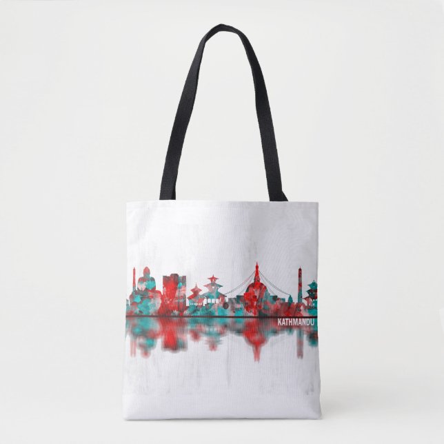 Kathmandu Nepal Skyline Tote Bag (Front)