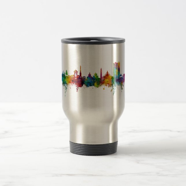 Kathmandu Nepal Skyline Travel Mug (Center)