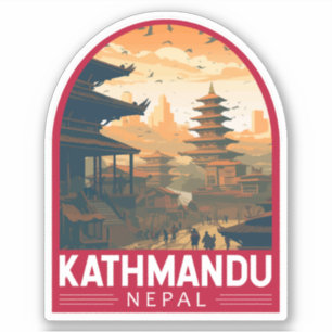 Kathmandu Nepal Travel Art Vintage