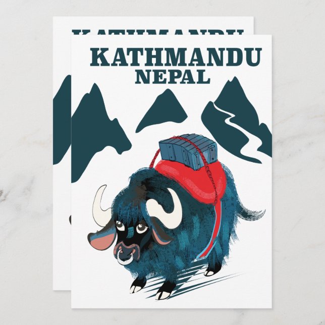 Kathmandu Nepal Travel poster (Front/Back)