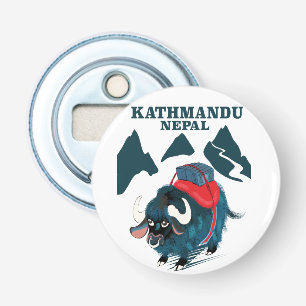 Kathmandu Nepal Travel poster Bottle Opener