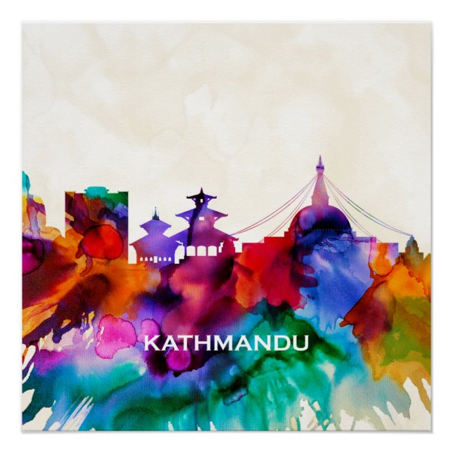 Kathmandu Skyline Poster (Front)