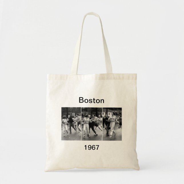Kathrine Switzer, Boston 1967 Tote Bag (Front)