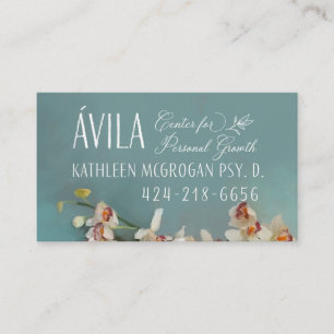 Kathy Custom Business Card Blue Orchid