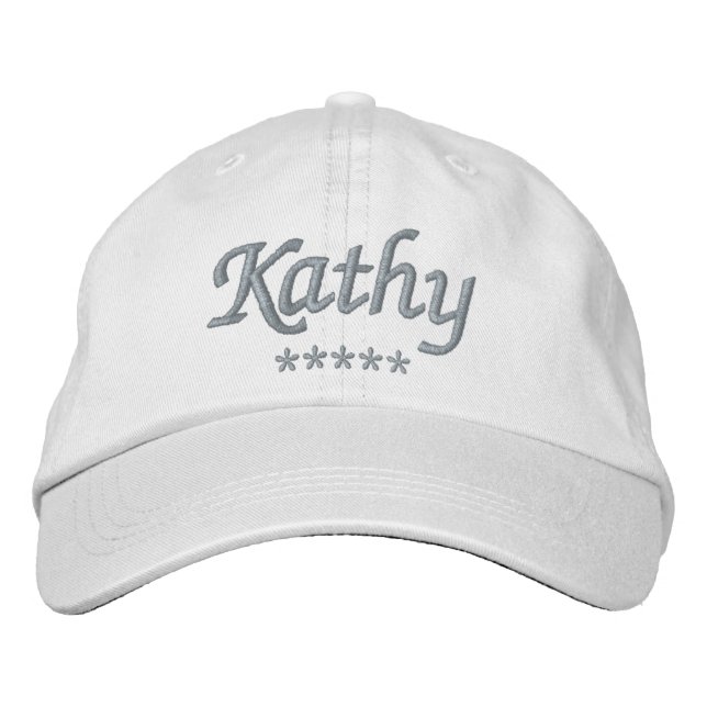 Kathy Name Embroidered Hat (Front)