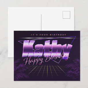 Kathy Name First name pura postcard birthday