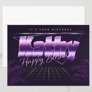 Kathy Name First Name pura retro card Birthday