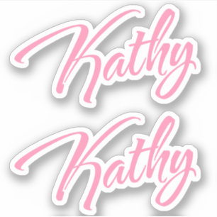 Kathy Name in Pink x2