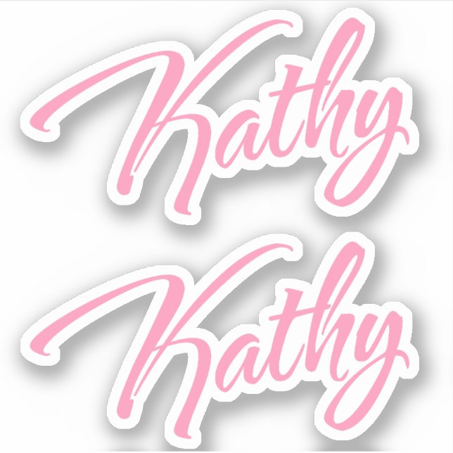 Kathy Name in Pink x2 (Front)