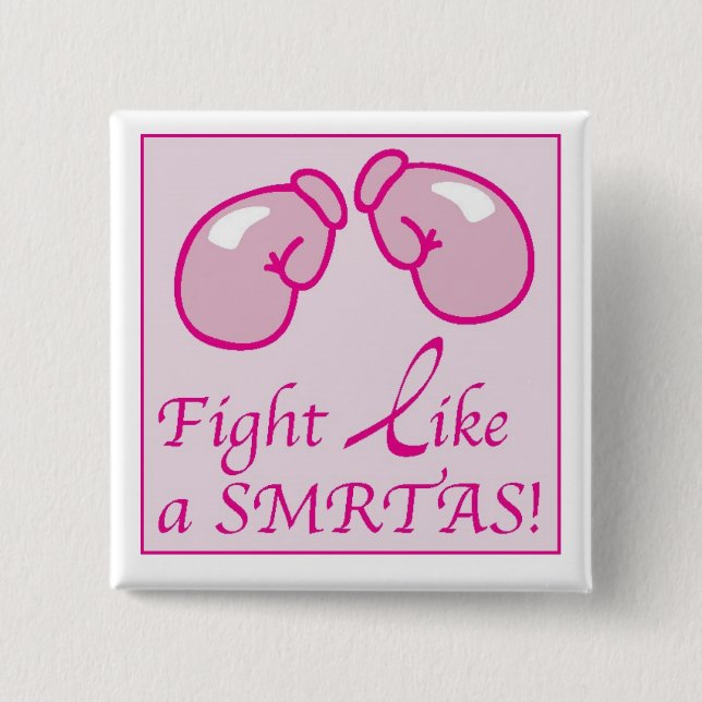 Kathy's Cancer Fight 15 Cm Square Badge (Front)