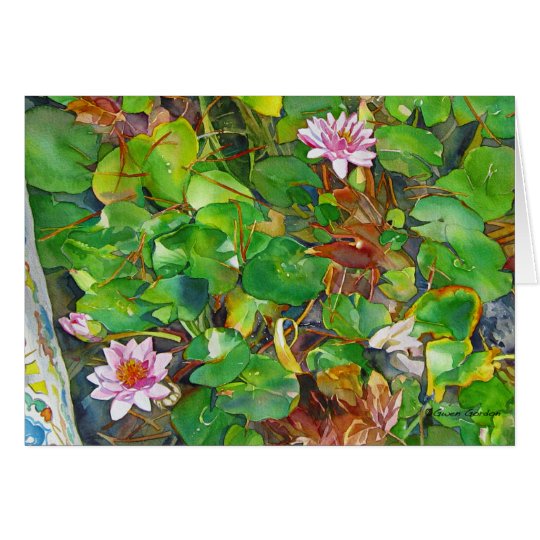 "Kathy's Waterlilies" Card
