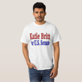 Katie Britt for Senate with red blue text  T-Shirt (Front Full)