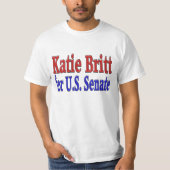 Katie Britt for Senate with red blue text  T-Shirt (Front)