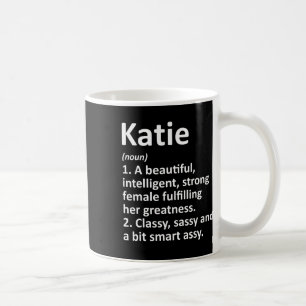 Katie Definition Personalised Name Funny Christmas Coffee Mug