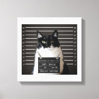 Katie Is...ACCUSED Mug Shot on Canvas