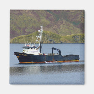 Katie K, Crab Boat in Dutch Harbour, Alaska Magnet
