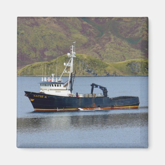 Katie K, Crab Boat in Dutch Harbour, Alaska Magnet (Front)