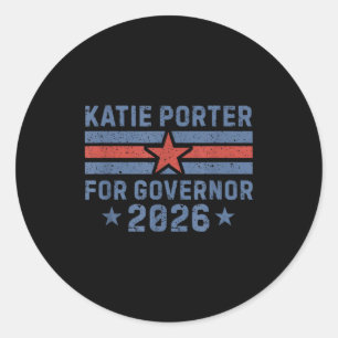 Katie Rter For Governor Of California Rter 2026  Classic Round Sticker