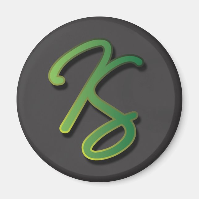 Katie Stodder - Round Magnet (black) (Front)