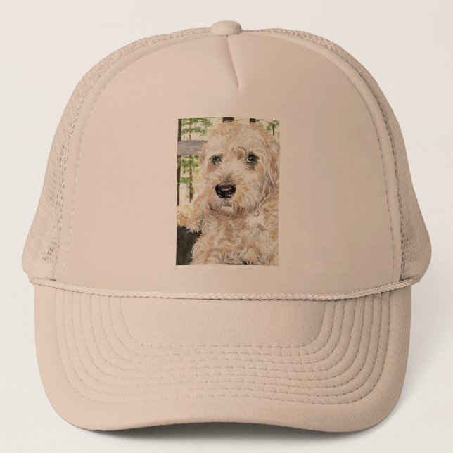 Katie the Wheaton Terrier Trucker Hat (Front)