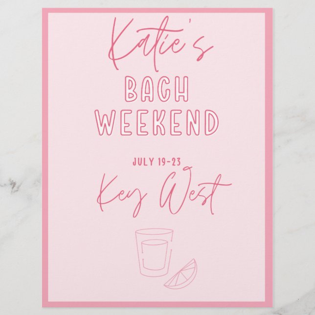 Katie's Bach Weekend Events (Front)