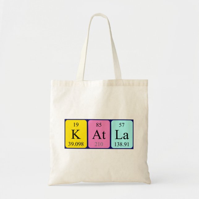 Katla periodic table name tote bag (Front)