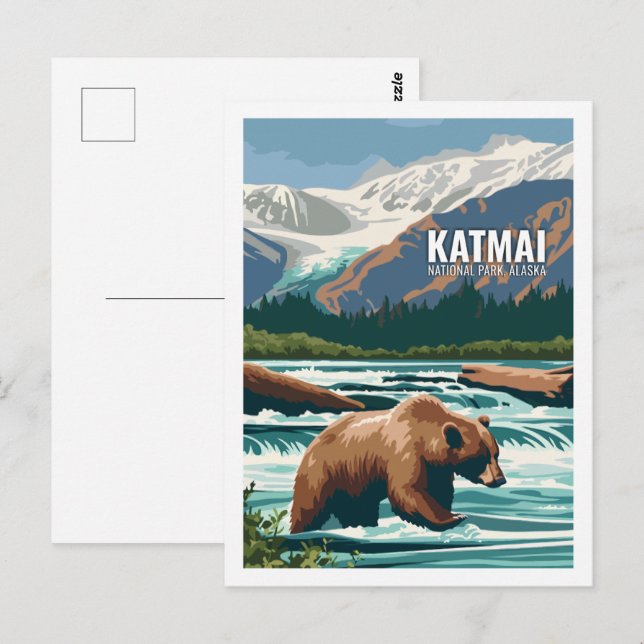 Katmai National Park Alaska USA  Postcard (Front/Back)