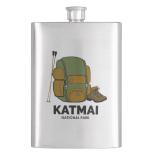 Katmai National Park Backpack Hip Flask
