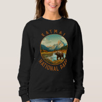 Katmai National Park Bear Retro Distressed Circle