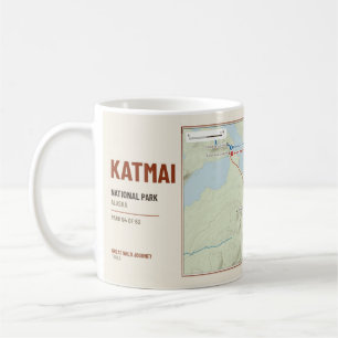 Katmai National Park Hiking Trail Map Mug