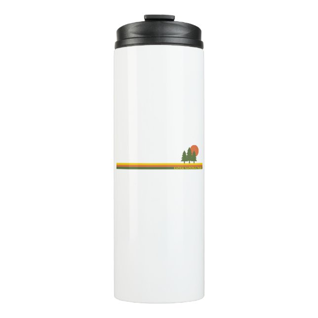 Katmai National Park Pine Trees Sun Thermal Tumbler (Front)