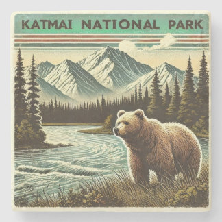 Katmai National Park Stone Coaster