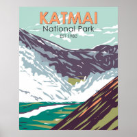 Katmai National Park Ten Thousand Smokes Vintage